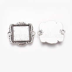 Impostazione del connettore cabochon in lega di stile tibetano&nbsp;TIBE-X0186-03