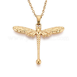 Collane con ciondolo in acciaio inossidabile 304&nbsp;NJEW-T018-21G