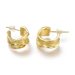 Orecchini a mezzo cerchio in ottone&nbsp;EJEW-H104-10G