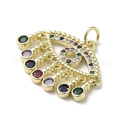 Ottone micro spianare pendenti zirconi&nbsp;KK-E092-04G