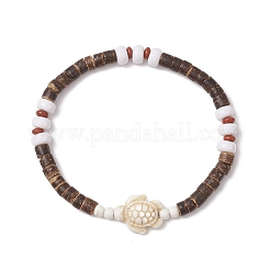 Perline turchese sintetico Elasticizzato bracciali&nbsp;BJEW-JB11716