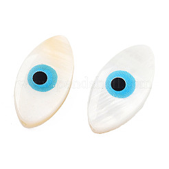 Cuentas de concha de agua dulce natural mal de ojo&nbsp;SHEL-F001-34