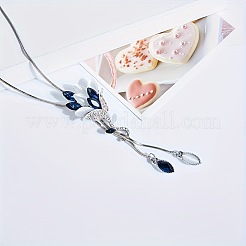 Lange Halsketten mit Blumen-Strassen und Quasten für Damen&nbsp;FS-WGCC889-01