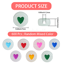 600pcs leuchtende Acrylperlen&nbsp;MACR-PA0001-23