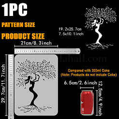 Modelli di stencil per pittura e disegno scavati in plastica&nbsp;DIY-WH0396-837