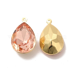 Echtes 18 Karat vergoldetes Messing mit Glasanhängern&nbsp;KK-177-22G-02