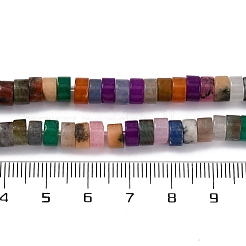 Natürliche weiße Jade & schwarzer Netzstein & rote Aventurin-Scheibenperlenstränge&nbsp;G-M092-A-01