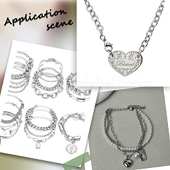 DIY Oxidation Aluminium Kabelketten Halsketten/Armbänder Herstellungssets&nbsp;DIY-SP0001-87A-S