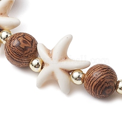 10 Uds. Conjuntos de pulseras elásticas con cuentas de madera&nbsp;BJEW-JB10719