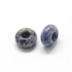 Perle di foro europeo grande diaspro macchia blu naturale&nbsp;G-Q442-09