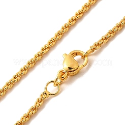 2 mm dicke Seilkettenhalsketten aus Messing mit Zahnstangenbeschichtung für Damen und Herren&nbsp;MAK-L044-59G