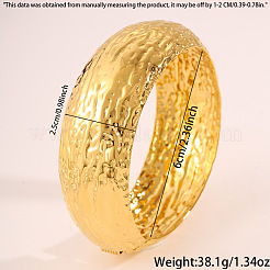 Bracciali rigidi da donna in acciaio inossidabile 304 testurizzato con cerniera.&nbsp;WG45BC2-01