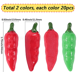 40 Stück 2 Farben Harz Cabochons&nbsp;RESI-SC0006-02