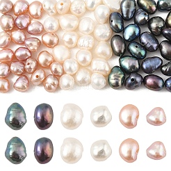 10 perles de culture d'eau douce naturelles&nbsp;PEAR-YW0001-07C