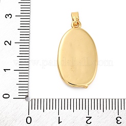 Pendentifs d'émail en laiton &nbsp;KK-Z084-15G-02
