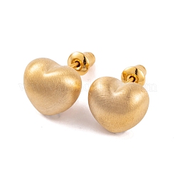 Herz-Ohrstecker aus Messing für Damen&nbsp;LS-EJEW-G391-07G
