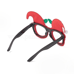 Weihnachtsbrillengestelle aus Kunststoff und Vliesstoff mit Glitzer&nbsp;LS-AJEW-E053-01C