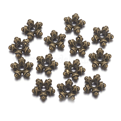 Tibetischen Stil Legierung Blume Abstandsperlen&nbsp;TIBEB-5464-AB-FF