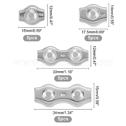 20 Stück 4 Stil 304 Edelstahl-Beschläge&nbsp;FIND-GA0001-72