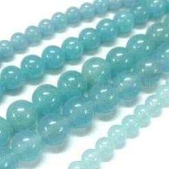 Natürliche weiße Jade perlen Stränge&nbsp;G-G051-R1-8mm