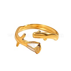 Anillos abiertos de puño esmaltados de acero inoxidable 304&nbsp;WG9DB1B-01