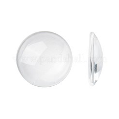 Cabochons en verre transparent&nbsp;X-GGLA-R026-25mm