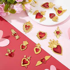 28 pz 14 stili fai da te kit di accessori per la creazione di gioielli a forma di cuore&nbsp;FIND-ME0001-88