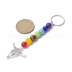 Stierkopf-Kette aus Legierung im tibetischen Stil&nbsp;HJEW-JM01311-03