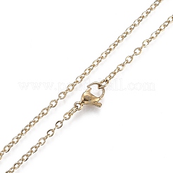 201 collares colgantes de acero inoxidable&nbsp;NJEW-H208-07G