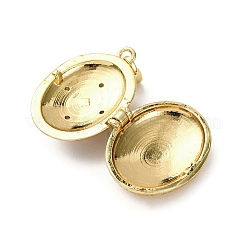 Pendentifs émaillés de médaillon en laiton&nbsp;KK-F912-04A-G