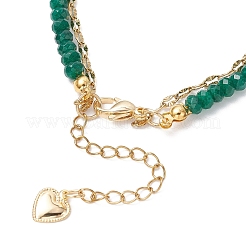 Pulseras naturales de múltiples hilos de jade malasia&nbsp;BJEW-JB12439-02