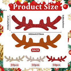 30 stücke 3 farben weihnachten thema imitation leder ornament zubehör&nbsp;DIY-GF0011-74B