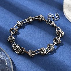304 Edelstahl-Armbänder mit ovalen Gliederketten für Männer und Frauen&nbsp;BJEW-D042-40P