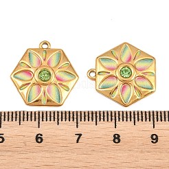 304 Edelstahl-Emaille- und Strass-Anhänger&nbsp;STAS-G398-26G-02
