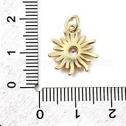 Sun Micro ottone spianare pendenti zirconi&nbsp;KK-C134-11G-07