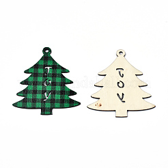 Weihnachtsthema einseitig bedruckte große Holzanhänger&nbsp;WOOD-N005-59A