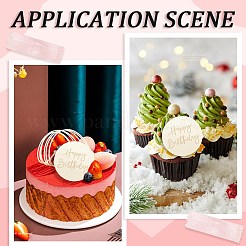21 Stück Acryl-Geburtstags-Cupcake-Einlegekarte mit Spiegeleffekt&nbsp;AJEW-SP0001-65A