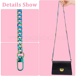 1 poignée de sac en alliage de zinc avec chaîne gourmette&nbsp;FIND-WR0008-78C
