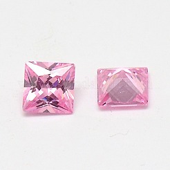10 Stück gemischt Klasse A quadratische Zirkonia zeigte zurück Cabochons&nbsp;X-ZIRC-M004-8x8mm