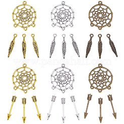 Pendants d'alliage de style tibétain&nbsp;TIBEP-PH0004-84