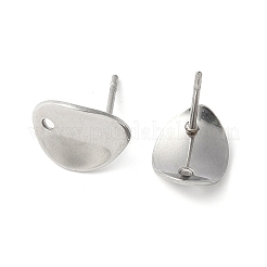 Componenti per orecchini a bottone in acciaio inossidabile 304&nbsp;STAS-Z127-01P