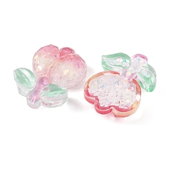 Cabochon decoden di fiori in resina epossidica trasparente&nbsp;CRES-M034-01E