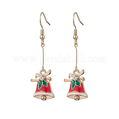 Weihnachtsglocke Legierung Emaille Anhänger Halskette & baumeln Ohrringe Sets&nbsp;SJEW-JS01344