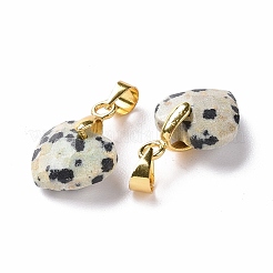 Dalmate jaspe naturels pendentifs&nbsp;G-C023-07H