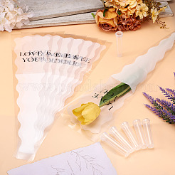 50 pièces de papier artisanal d'emballage de bouquet de fleurs opp&nbsp;DIY-TA0010-93A