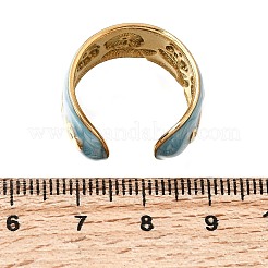 Anillos abiertos anchos de acero inoxidable 304 esmaltado para mujer.&nbsp;SA-K003-03E-G