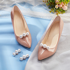 Aleación con decoraciones de zapatos de perlas de imitación de plástico&nbsp;FIND-WH0126-170KCG