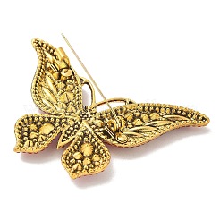 Broches papillon en alliage de zinc doré antique avec strass&nbsp;JEWB-R051-01AG-02