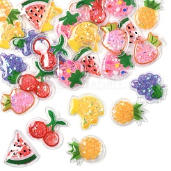 28 Stück 7 Stile transparente PVC-Kunststoff-Cabochons&nbsp;PVC-FS0001-04