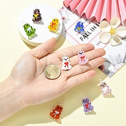 9pcs 9 Farben handgemachte Bunte Malerei-Anhänger&nbsp;LAMP-CJ0002-64
